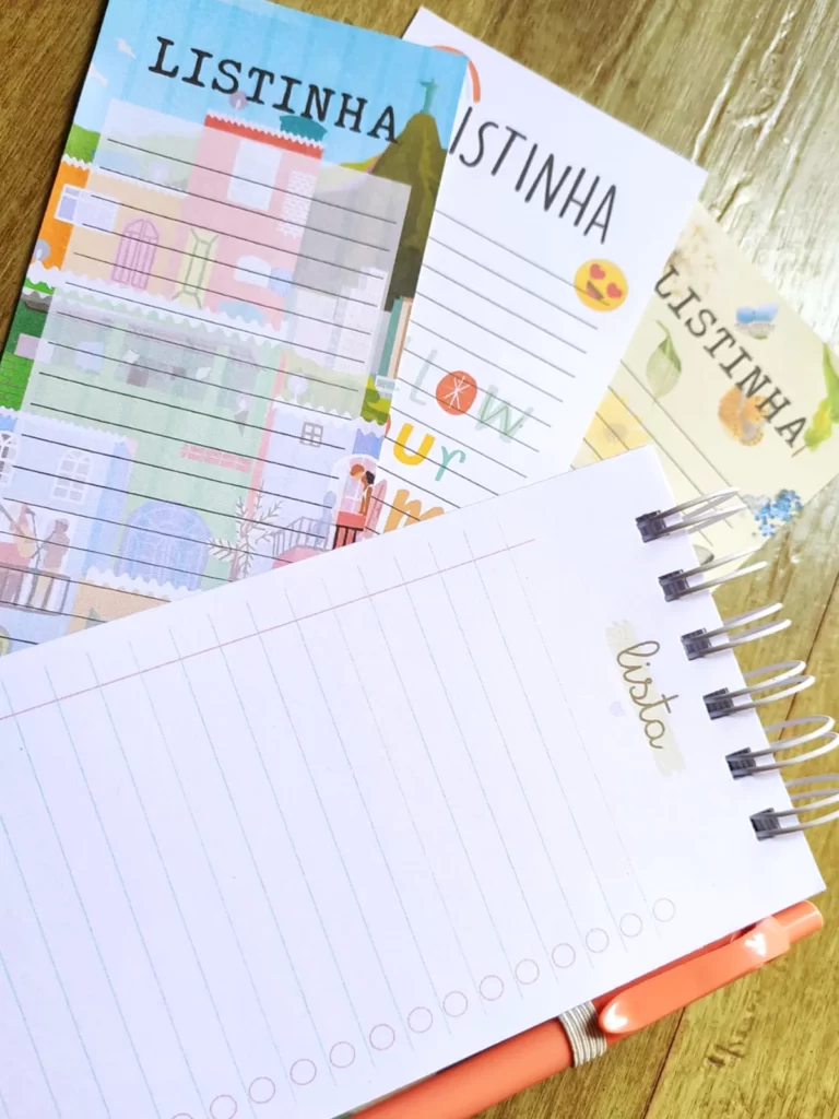 O Poder das Listas: Organização e Produtividade - Bloco lista e listinhas avulsas